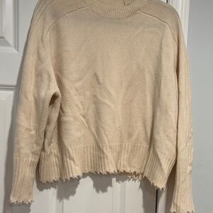 All Saints Cream Turtleneck Sweater